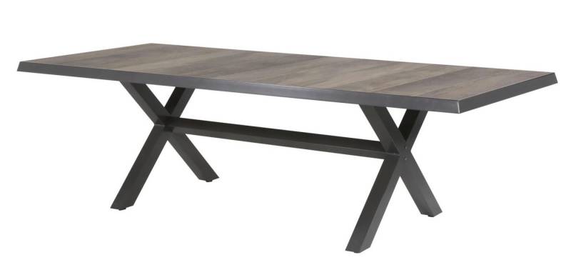 Lesli Living Gartentisch Lesli Living Diningtisch mit Kreuzfuß "Castilla Negro" 243x103x74 cm von Lesli Living