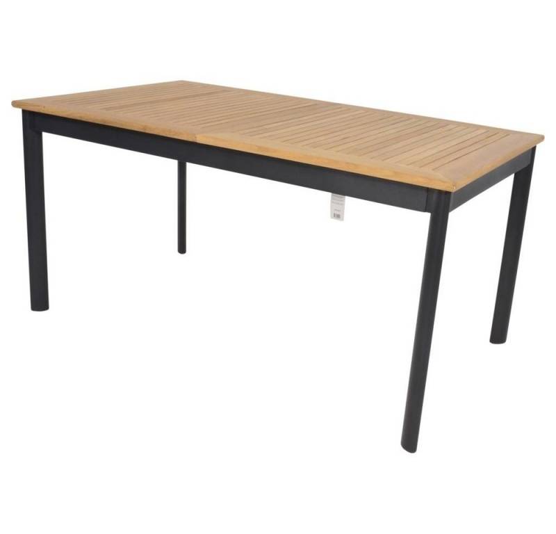 Lesli Living Gartentisch Tafel Gartentisch Ausziehtisch Monza anthrazit 152/210x89cm Teak von Lesli Living