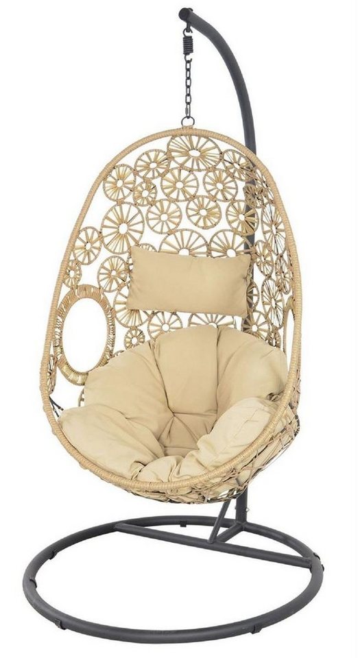 Lesli Living Hängesessel Lesli Living Hängesessel "Flower" schwarz/beige von Lesli Living