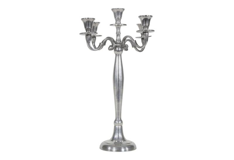 Lesli Living Kerzenständer Deko Kerzenständer Kerzenhalter 5 armig Aluminium silber 40,5 cm von Lesli Living