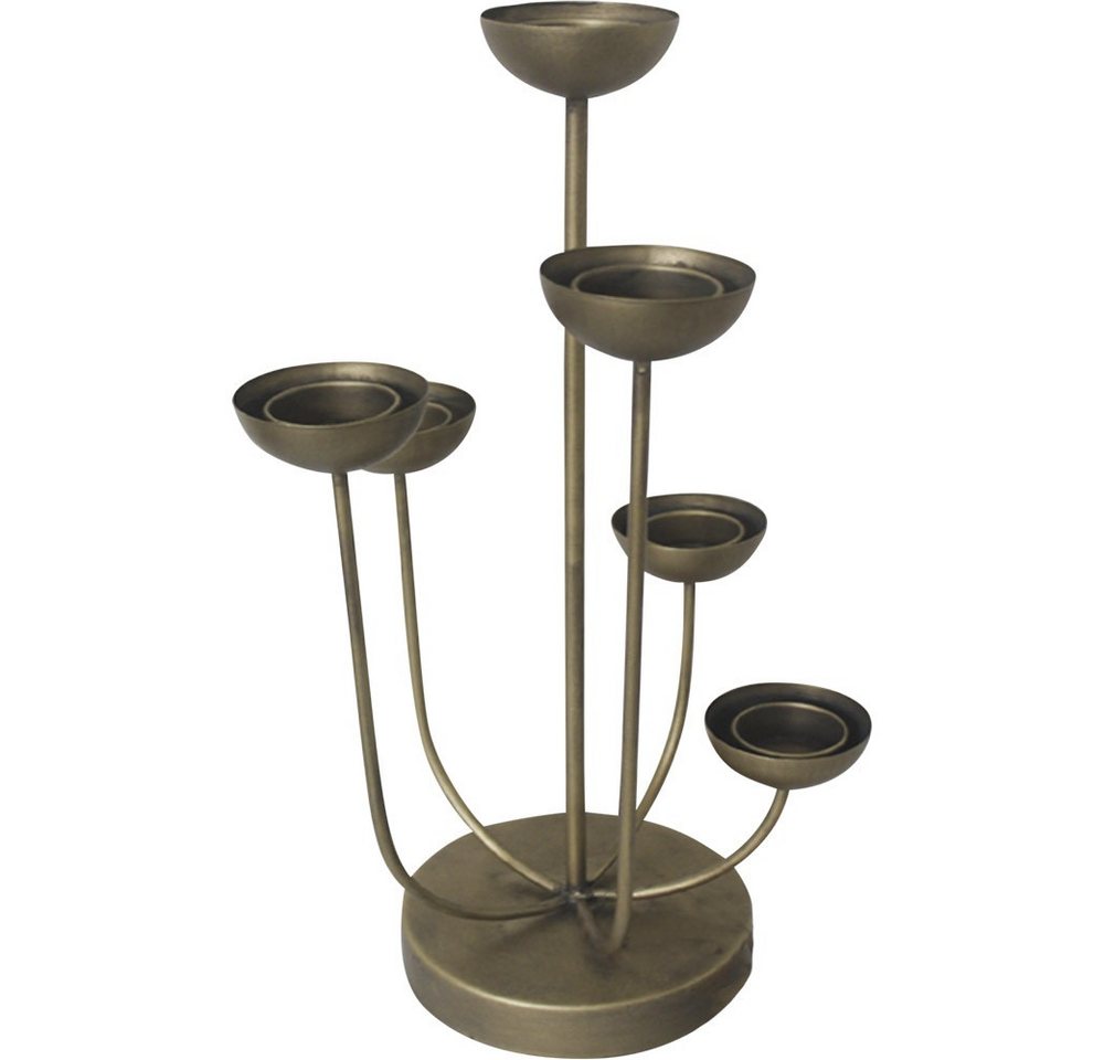 Lesli Living Kerzenständer Kerzenhalter MIRA GOLD – 5-armig Metall goldfarben (1 St) von Lesli Living