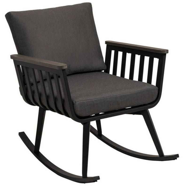 Lesli Living Loungesessel Lesli Living Schaukelsessel "Amalfi" anthrazit/grau von Lesli Living