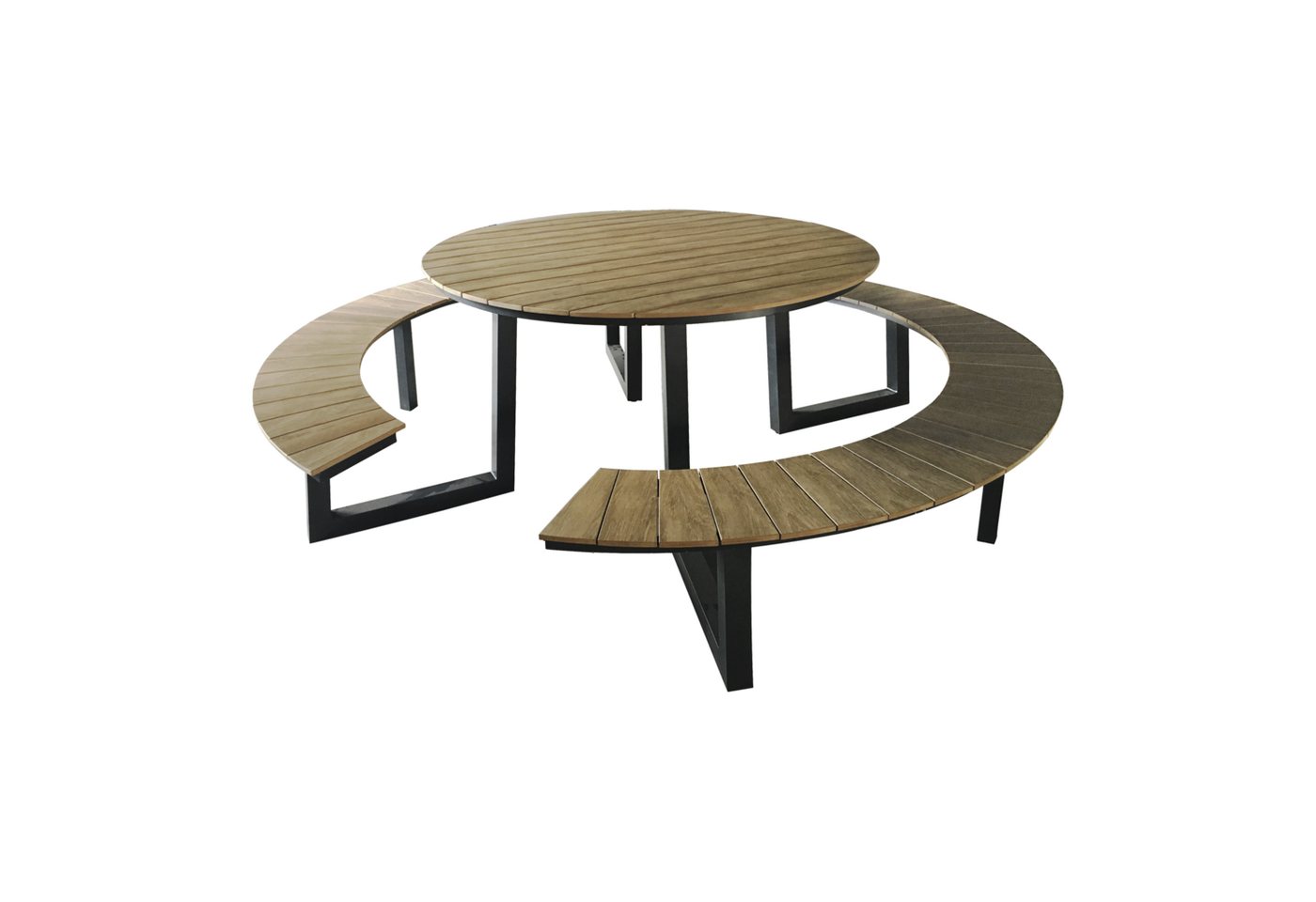 Lesli Living Sitzgruppe Picknick-Set Arezzo Sitzgruppe Bierzelt rund ø 239 cm von Lesli Living