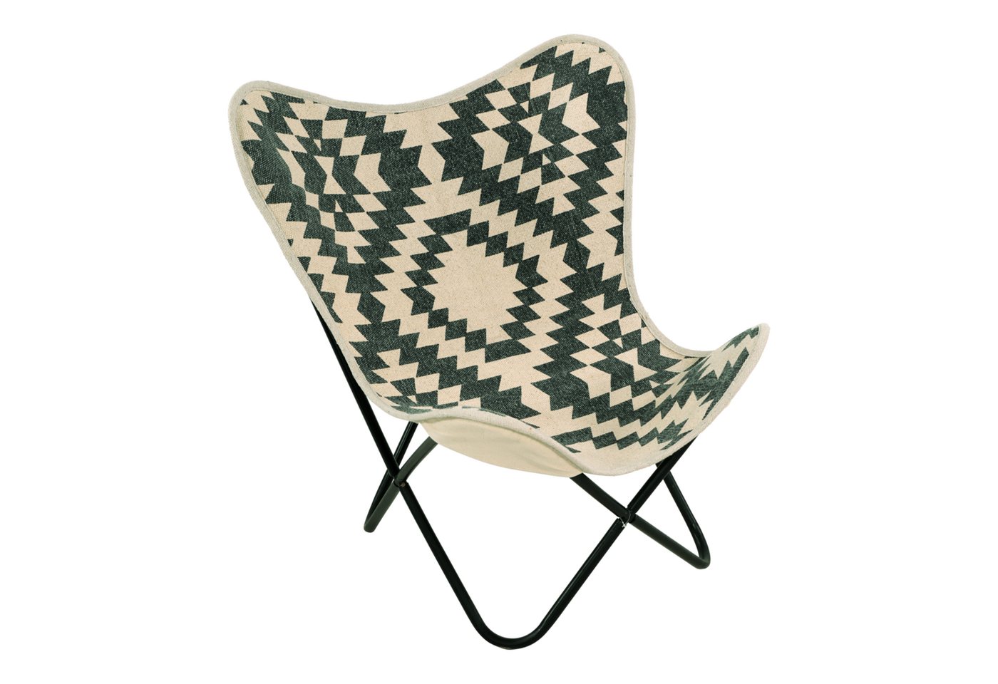 Lesli Living Stuhl Schmetterlingsstuhl Butterfly Chair BRENT Metall+Stoff von Lesli Living