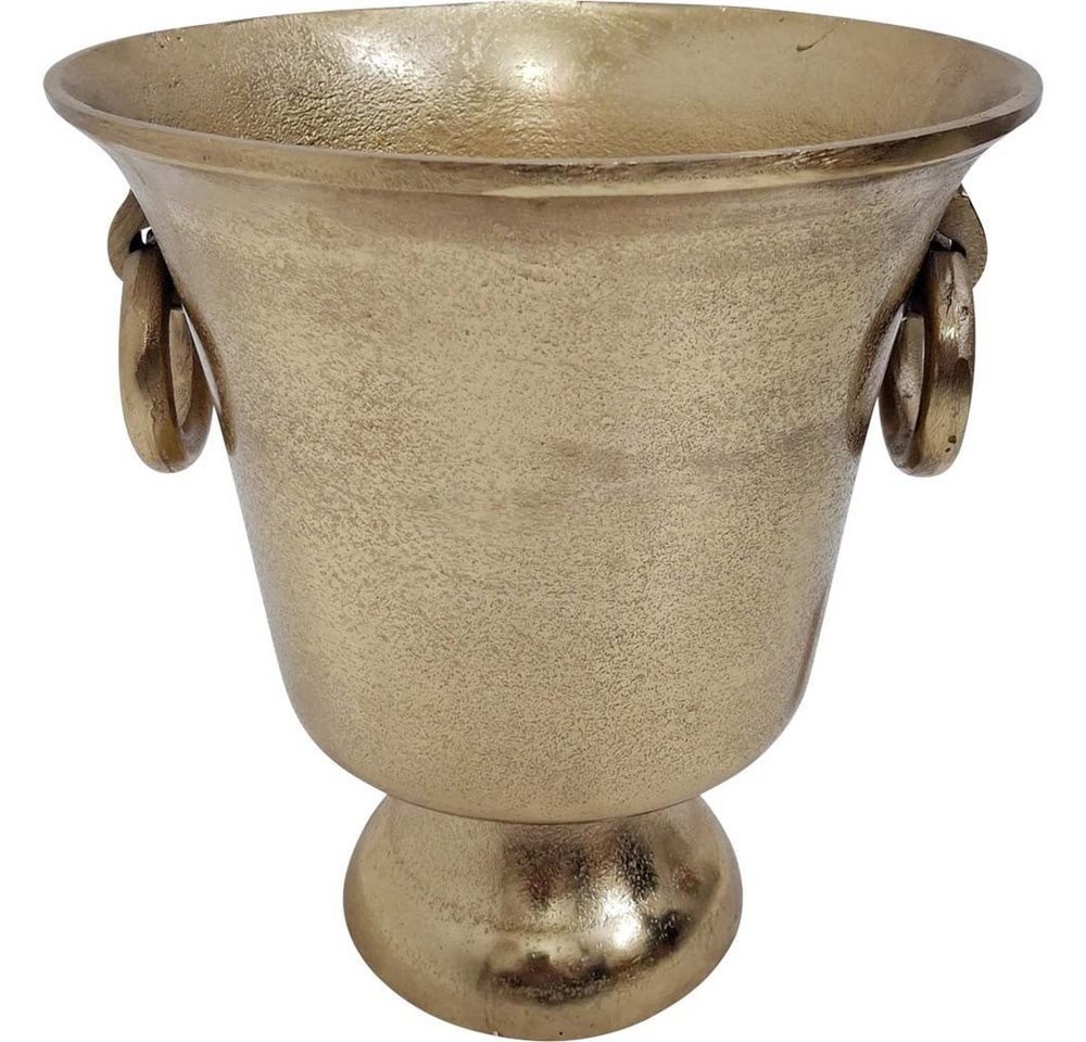 Lesli Living Weinkühler Sektkühler BRUSH gold Aluminium Ø25x27cm von Lesli Living