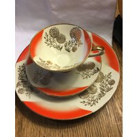 Vintage Bavaria Teetasse Mit Untertasse Und Teller, Trio Set von LeslievilleFinds