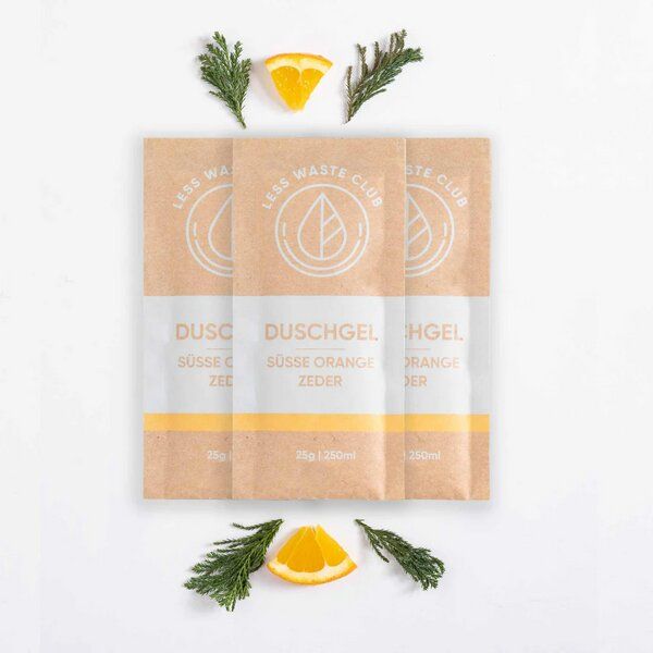 Less Waste Club Duschgel vegan, natürliche Inhalte, ohne Mikroplastik zum Anmischen von Less Waste Club