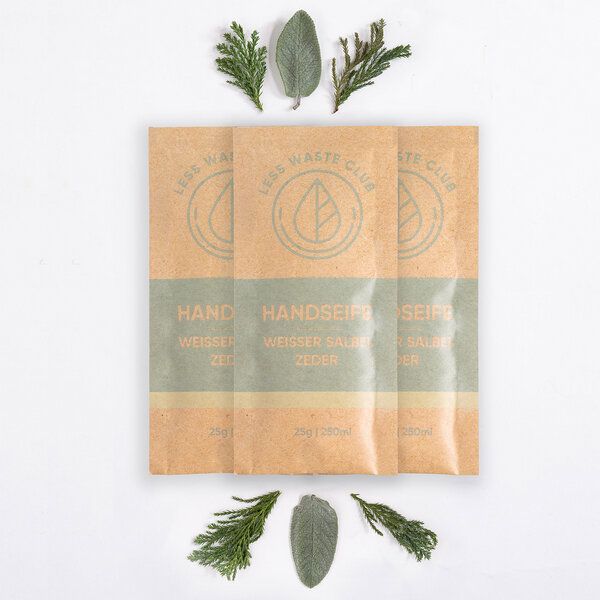 Less Waste Club Handseifen "Weisser Salbei/ Zeder" Pulver 3er Set von Less Waste Club