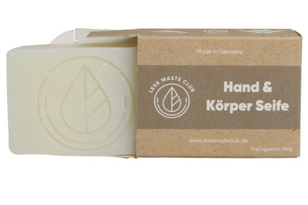 Less Waste Club Kokos Seife Naturrein - BIO I handgemacht I 100% natürlich I vegan I parfümfrei von Less Waste Club