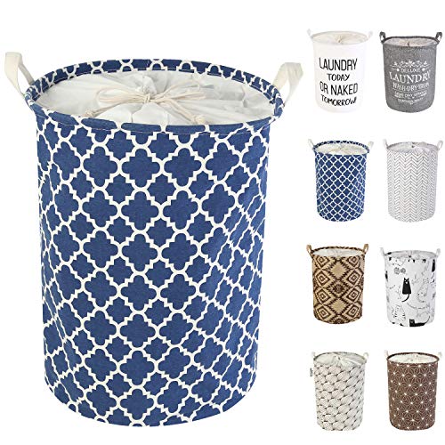 LessMo 17.7" Kordelzug Wäschekorb Lagerung Sorter, Pop-Up Wäschekorb Faltbar, wasserdichte Runde Baumwolle Leinen für Schlafzimmer Lagerung Baby Kleidung Spielzeug LessMo 17.7" Kordelzug Wäschekorb Lagerung Sorter, Pop-Up Wäschekorb Faltbar, wasserdichte Runde Baumwolle Leinen für Schlafzimmer Lagerung Baby Kleidung Spielzeug von LessMo
