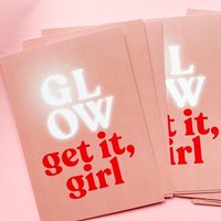 A6 Glow Get It Girl Mini Print | Motivationspostkarte von LessTimeToWorry