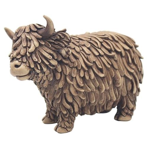 Lesser & Pavey Hughie Highland Cow Ornamente als Geschenk, schöne Hochlandkuh, Geschenke für Zuhause und Büro, aus der Leonardo-Kollektion, Tierornament-Serie LP72935 von Lesser & Pavey