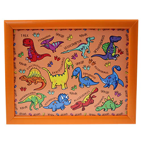 Lesser & Pavey LP42724A Dinosaurier Knietablett, Holz, Kunststoff, Baumwolle, Orange von Lesser & Pavey