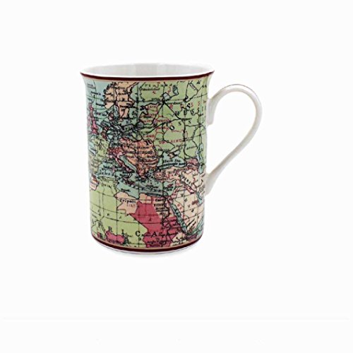 Lesser & Pavey LP93098 Kaffeetasse Weltkarte World Traveller in einer Geschenkbox von Lesser & Pavey