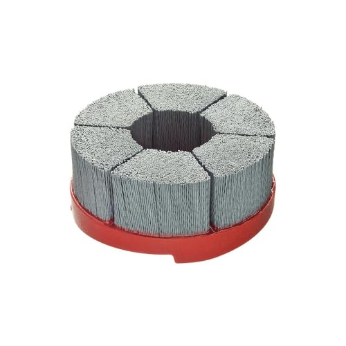 HFB plate brush dia 75 mm abrasive nylon SIC K 80/1,20 mm trim length 35 mm bore 22 mm + double keyway von Lessmann