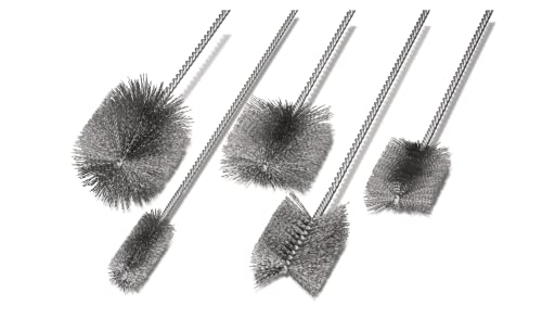 Lessmann Bürstenset (mit Stiel, große Ausführung, zur manuellen Entfernung von Rost, Schmutz und Farbe) 599921 von Lessmann