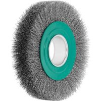 Lessmann Draht-Rundbürste (grün) INOX-Draht 0,30 mm, Bürsten-⌀xBesatzbreite: 178X32 mm von Lessmann