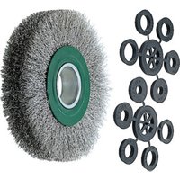 Lessmann Draht-Rundbürste (grün) INOX-Draht 0,30 mm, Bürsten-⌀xBesatzbreite: 200X38 mm von Lessmann