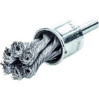 Lessmann Gezopfte Pinselbürste Stahldraht, Bürsten-⌀xBorstenstärke: 22X0,35 mm von Lessmann