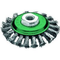 Lessmann Kegelbürste gekröpft INOX-Draht 0,50 mm, Bürsten-⌀xGewinde: 115XM14 mm von Lessmann