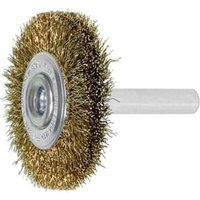 Lessmann Schaft-Rundbürste Stahldraht, vermessingt 0,25 mm, Bürsten-⌀xBesatzbreite: 70X10 mm von Lessmann