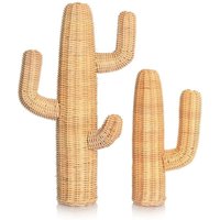 Lestarie Kakteen 30/45cm Rattan Handgeflochten, Deko Saguaro Arizona Kaktus, Naturrattan Western Kaktus von LestarieHandicraft