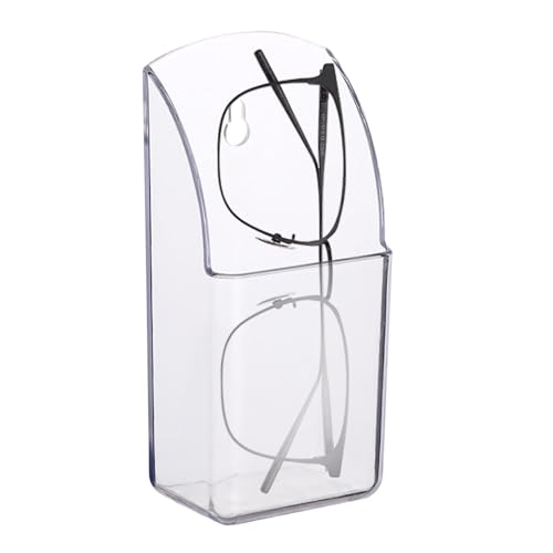 Lesunbak Acryl-Aufbewahrungs-Organizer für Fernbedienung | Wand-Organizer, selbstklebende Aufbewahrungsbox | transparenter Medien-Organizer, transparenter Mehrzweck-Telefonhalter für die Wand von Lesunbak