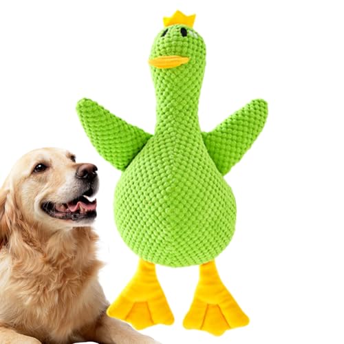 Lesunbak Entenspielzeug für Hunde – Quietschendes Hundespielzeug aus Plüsch – Kauer Stofftier Interaktive Puppe für Outdoor Indoor Spieltraining Reise Schlafenszeit Welpe Spielbegleiter von Lesunbak