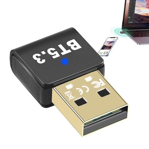 Lesunbak Kabelloser Adapter für Desktop-PC – 5.3 Desktop Wireless Adapter | Plug and Play, USB-Empfänger und -Sender unterstützt High-Definition-Audioübertragung von Lesunbak