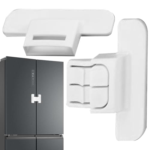 Lesunbak Schloss für Kühlschrank, Gefrierschrank, Türschloss, selbstklebender Kühlschrankschließer, feste Schnalle zum Schutz für Kinder, Erwachsene, den täglichen Gebrauch, Zuhause, Lesunbak Schloss für Kühlschrank, Gefrierschrank, Türschloss, selbstklebender Kühlschrankschließer, feste Schnalle zum Schutz für Kinder, Erwachsene, den täglichen Gebrauch, Zuhause, von Lesunbak