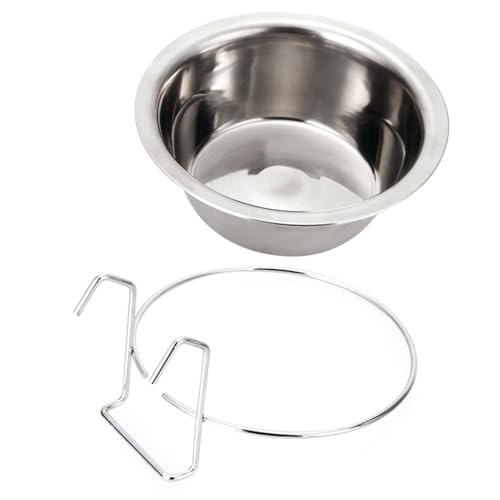 Lesunbak Wasserspender für Kisten, Edelstahlkäfig, auslaufsicher, tragbarer Hunde-Futterspender für Zuhause, Zwinger, Futternäpfe für Kisten Lesunbak Wasserspender für Kisten, Edelstahlkäfig, auslaufsicher, tragbarer Hunde-Futterspender für Zuhause, Zwinger, Futternäpfe für Kisten von Lesunbak