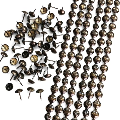 Dekorativer Nagelstreifen/Nagelbänder, Nickel/Messing/Bronze, 10 m, für Sofas, Polstermöbel, Möbelzubehör von Let's Decorate