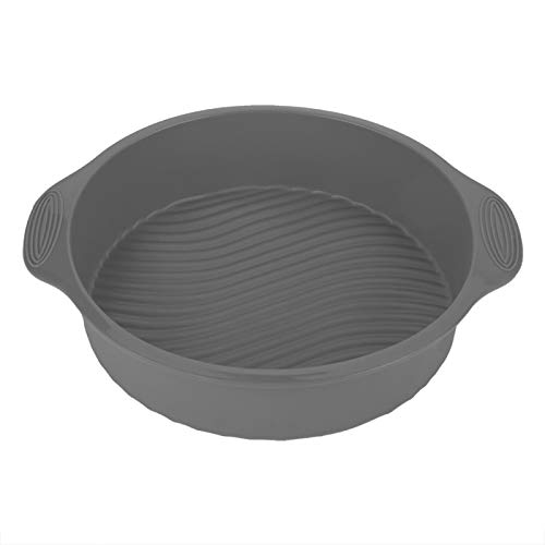 LetCart Silikon Backform, 9 Zoll Kuchenform Silikon Runde Tortenformen Muffinform Antihaftende Silikon Backform für Kuchen und Brote (Grau) von LetCart