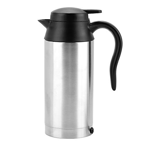 Edelstahl Auto Wasserkocher, Tragbarer 750ml 24V Reise Wasserkocher für Auto und LKW für heißes Wasser, Kaffee, Reisen, Hausgebrauch von LetCart