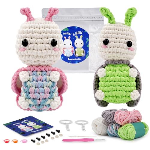 Häkelstarter-Kit für, Anfänger Häkelkit komplett Amigurumi Starter Set mit Schritt-für-Schritt-Video-Tutorials Kindergeschenk für Geburtstage, Muttertag oder Feiertage von LetCart