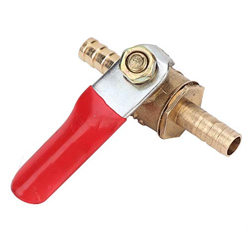 LetCart Kugelhahn, 5 Stück Kugelventil aus Messing Wasserhahn Aussen Kugelhahn 1/4 Zoll Frostsicher Double Barb Connector Kugelhahn Rohrverschraubungen für Wasserleitungen/Wasserhahn (6mm) von LetCart