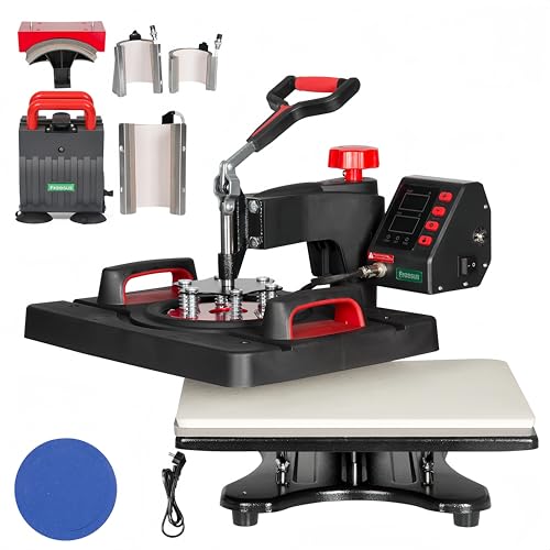 LetCart 8 in 1 Heat Press Machine 15"x12" 360 Swing Away Heat Press Machine Wärmeübertragung Maschine für T-Shirts Mug EU 220V von LetCart