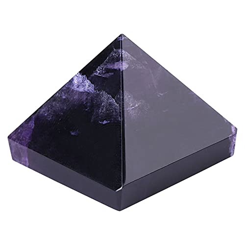 LetCart Lila Kristall Pyramide Lila Kristall Amethyst Pyramide Figur Fluorit Pyramide Home Decoration 10cm Hoch Einzigartige Kristallpyramide Dekor von LetCart