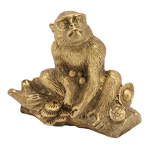 LetCart Messing-Affen-Statue – Vintage Chinesisches Sternzeichen, Handgefertigte Affen-Statue, Heimdekoration, Sammlerstücke, Figur, Ornament Für Zuhause, Büro, Café, Bar von LetCart