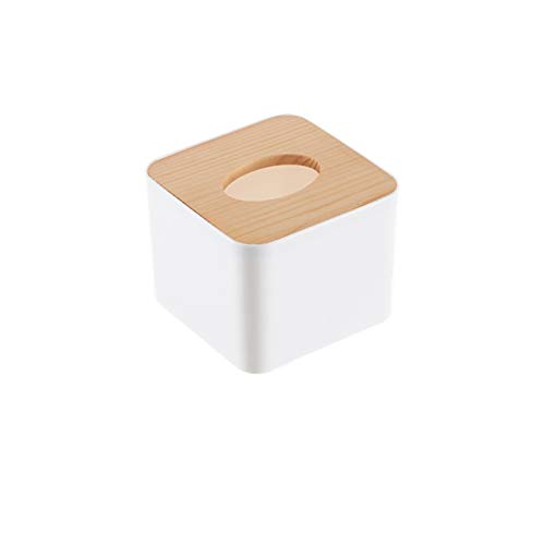 LetCart Taschentuchbox, Plastik Tissue Box Abdeckung Gesichtstuchbox Tissue-Spender für Home Office Auto Tissue-Abdeckung(Squar) von LetCart