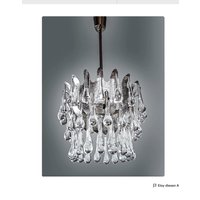 Kostbare Original 1970Er Jahre Palwa Palmewalter Silber Tear Drop Kristallglas Pendelleuchte Kostbare Original 1970Er Jahre Palwa Palmewalter Silber Tear Drop Kristallglas Pendelleuchte von LetThereBeLightDE