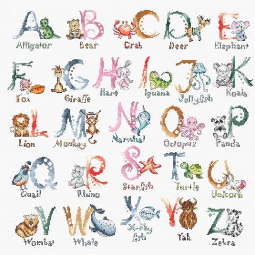 Kreuzstich Set Lass uns zusammen lernen Zählmuster von Letistitch