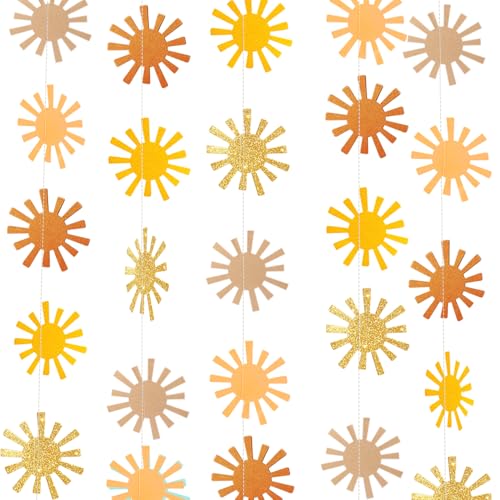 Sunshine Decor First Trip Around The Sun Garland Decorations Sunny Banner Theme Birthday Party Supplies Brown Baby Shower Decorations Hanging Nursery 1st Birthday Party 2 Pcs von Letjolt