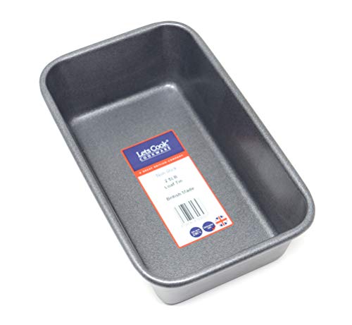 Lets Cook Cookware Kastenform, 1,1 kg, schwere Ausführung, hergestellt in Großbritannien mit Teflon Select Antihaftbeschichtung von Lets Cook Cookware