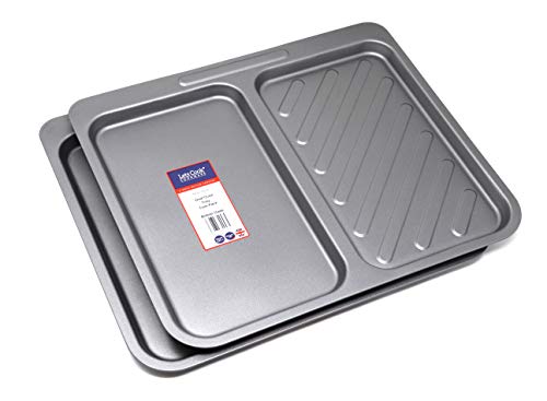 Lets Cook Cookware Doppel-Backblech mit Teflon-Antihaftbeschichtung, hergestellt in Großbritannien von Lets Cook Cookware