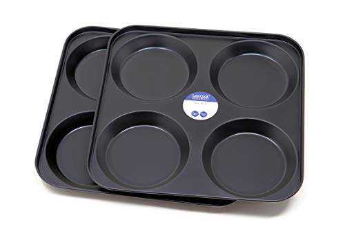 Lets Cook Cookware Yorkshire Pudding-Tablett für 4 Tassen, hergestellt in Großbritannien, mit PFOA- und BPA-freier Antihaftbeschichtung von Lets Cook Cookware