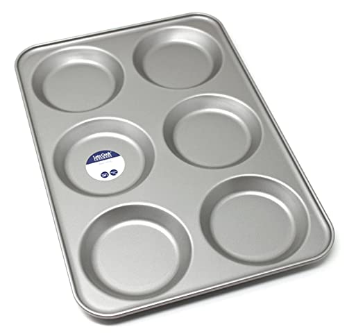 Professionelle Yorkshire-Pudding-Form mit 6 Mulden, hergestellt in Großbritannien, doppelt antihaftbeschichtet, von Lets Cook Cookware von Lets Cook Cookware