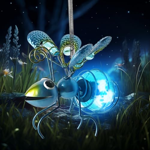 Lets Joy Gartendeko Lichterketten, Solarbetriebene Gartendeko Biene, Solarleuchten Garten im Freien, Solarlampen für Außen, Märchenhafte Gartenleuchte, Hängend Terrasse Garten Kunsthandwerk Deko von Lets Joy