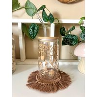 Pilz Glasdose | Pilz-Thema Eiskaffeeglas Bambusdeckel Im Freien Eistee-Glas Fairy Garden Kaffeeglas Glasbecher Pilz Glasdose | Pilz-Thema Eiskaffeeglas Bambusdeckel Im Freien Eistee-Glas Fairy Garden Kaffeeglas Glasbecher von LetsGetBohoCreations