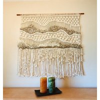 Großer Makramee Wandbehang Aus Mehreren Fasern von LetsKnotMacrame
